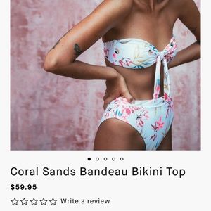 NWT Billabong Coral Sands Bandeau Bikini Top
